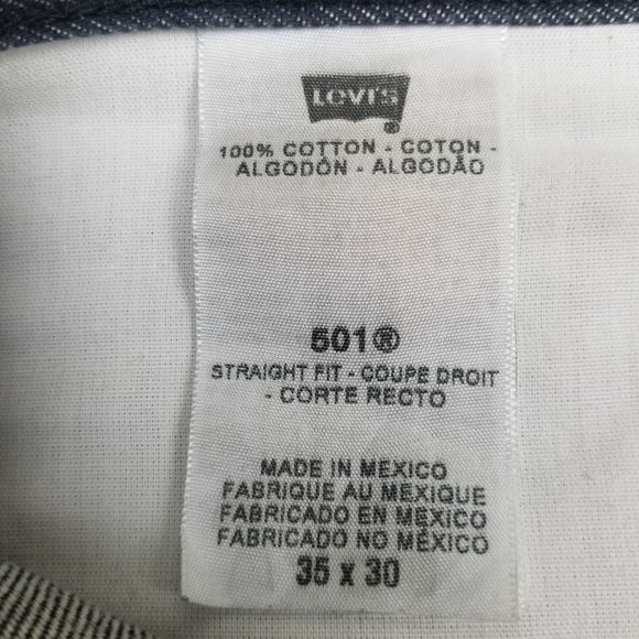 Levi's 501 Straight Fit Men's Jeans 35x30 - Picture 6 of 10